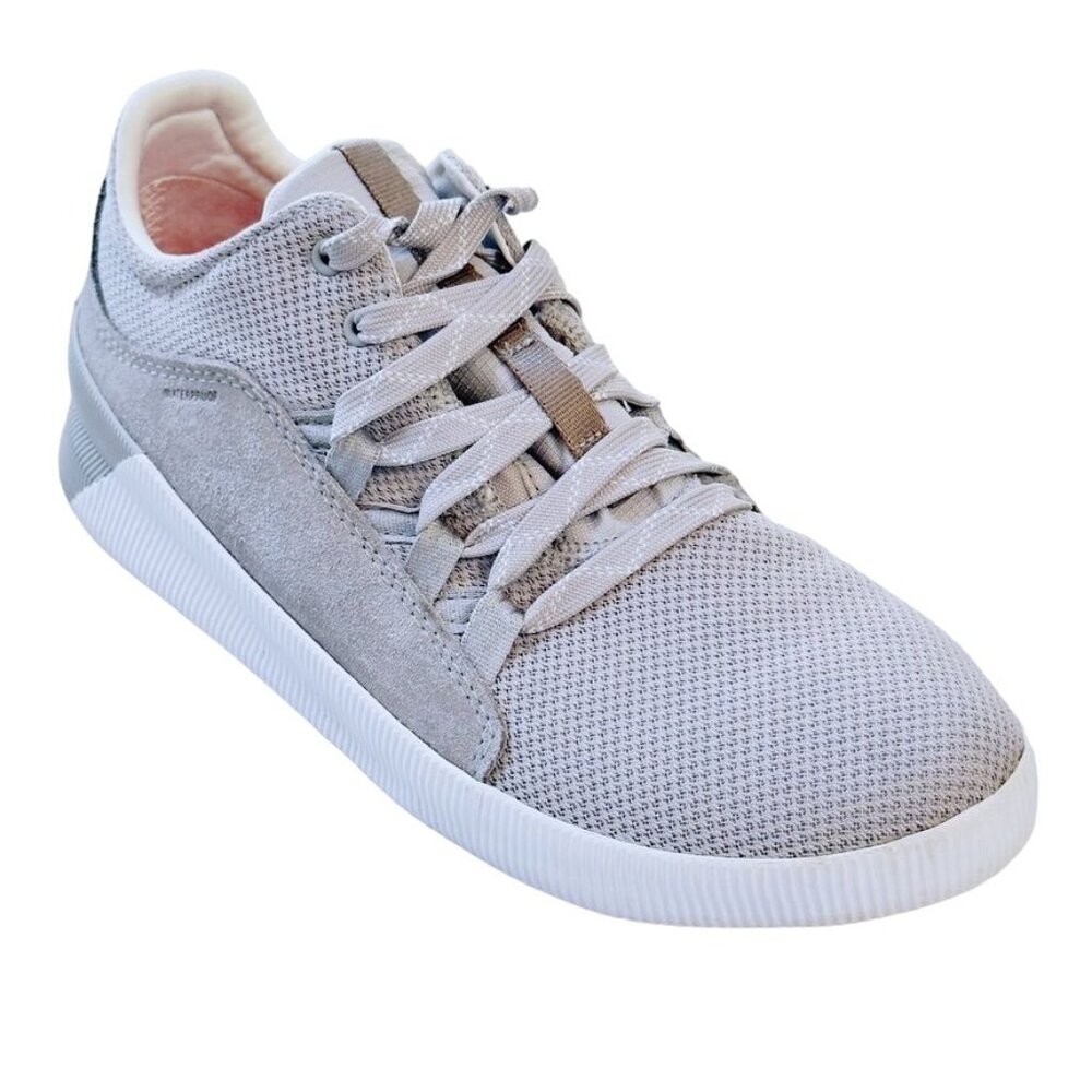 SOREL out and About Women's Sneakers Gray/White Textile/Leather Lace-up Lightwei